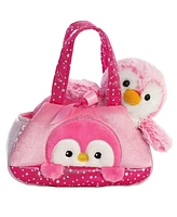 Aurora Small PomPom Penguin Fancy Pals Fashionable Plush Toy Pink 7"