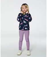 Deux par Big Girls Hooded Sweatshirt Navy Printed Unicorn