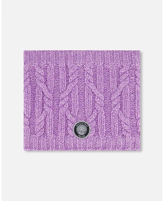 Deux par Deux Kids Unisex Knit Neckwarmer Purple - Toddler|Child