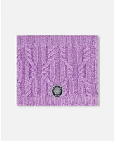 Deux par Deux Kids Unisex Knit Neckwarmer Purple - Toddler|Child