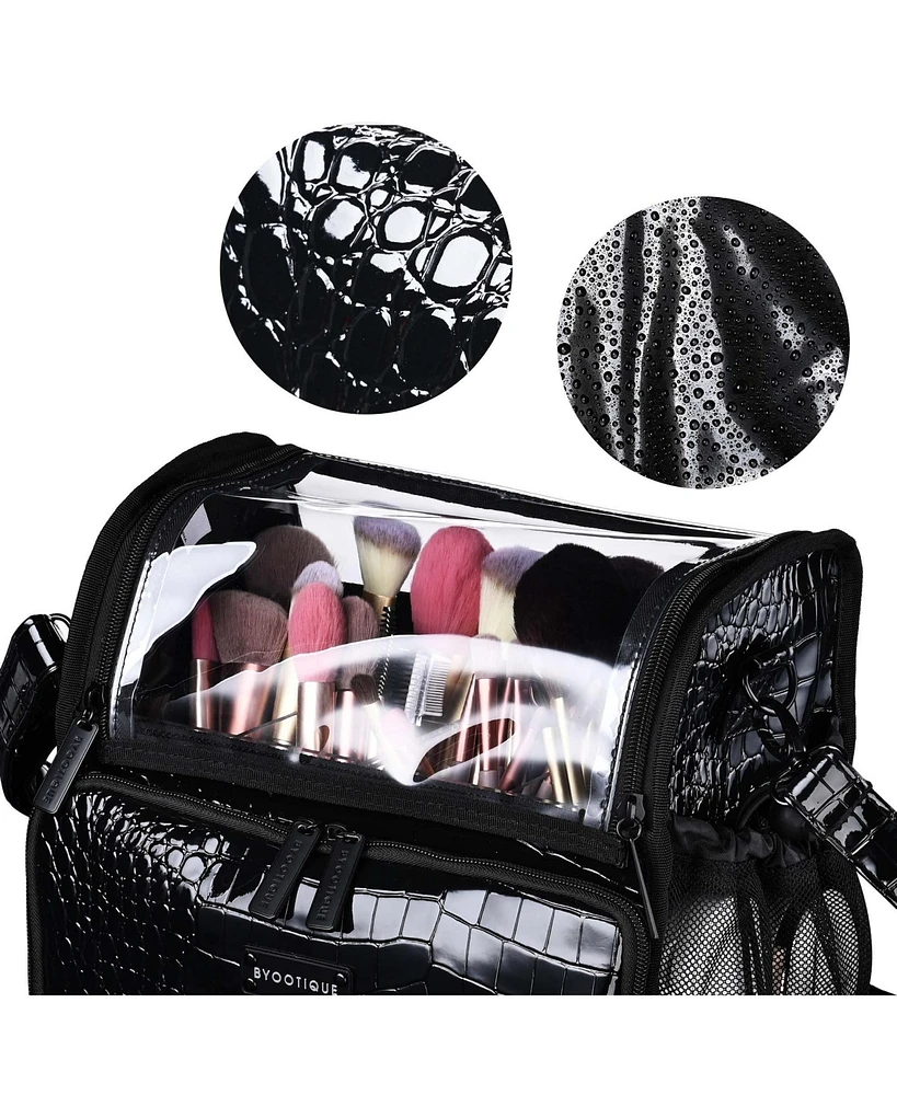 Byootique Makeup Brush Holder Case Stand-up Cosmetic Organizer Bag Artist Travel