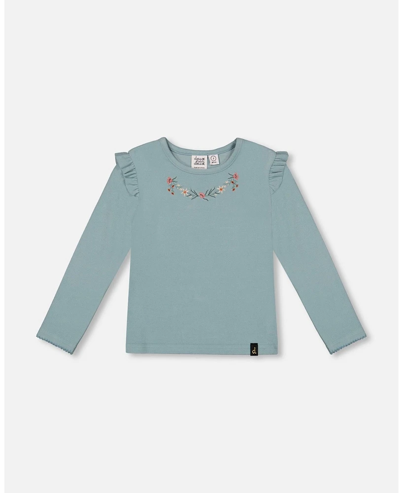 Deux par Big Girls Super Soft Brushed Rib T-Shirt Light