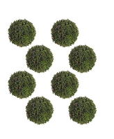 Slickblue Boxwood Sedum Orb (Set of 8)