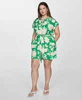 Mango Women's Tropical Print Playsuit