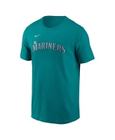 Nike Men's Julio Rodriguez Aqua Seattle Mariners Fuse Name Number T-Shirt