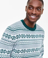 Holiday Lane Men's Fair Isle Crewneck Sweater, Created for Macy's