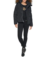 Karl Lagerfeld Paris Women's Hooded Puffer Coat