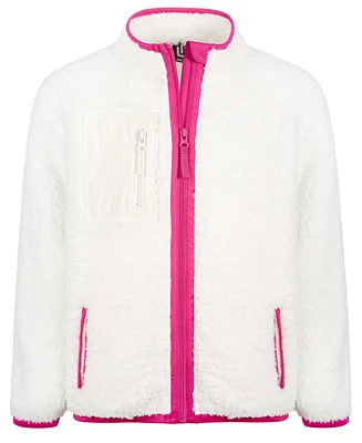 Id Ideology Big Girls Solid Faux-Sherpa Zip Jacket, Created for Macy's