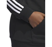 adidas Plus 3-Stripe Cotton Fleece Full-Zip Hoodie Sweatshirt