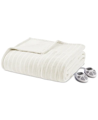 Premier Comfort Textured Fleece Heated Blanket, King