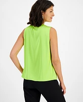 I.n.c. International Concepts Women's Sleeveless Cowlneck Blouse, Created for Macy's