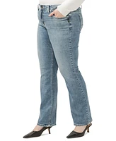 Silver Jeans Co. Women's Plus Suki Mid Rise Curvy Fit Slim Bootcut