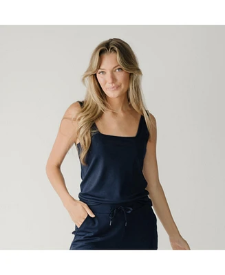 Cozy Earth Women's Viscose from Bamboo Ultra-Soft Square Neck Tank