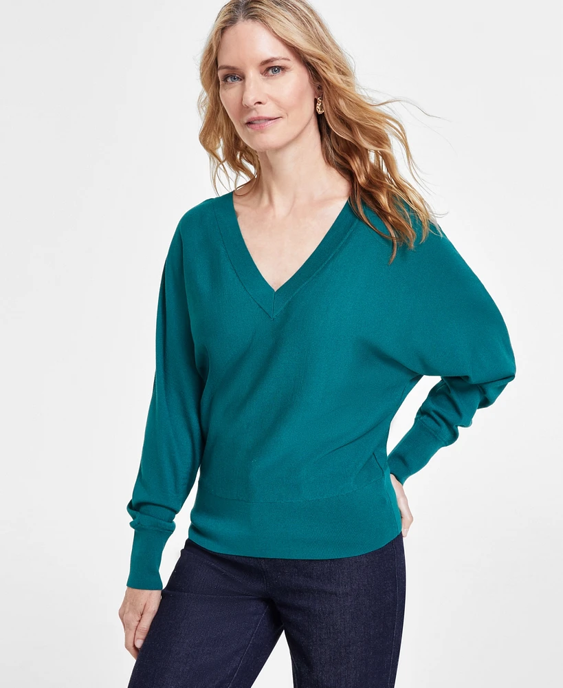 I.n.c. International Concepts Women's V-Neck Sweater, Created for Macy's