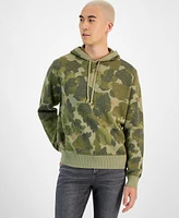 Sun + Stone Men's Connor Camo Hooded Sweater, Created for Macy's