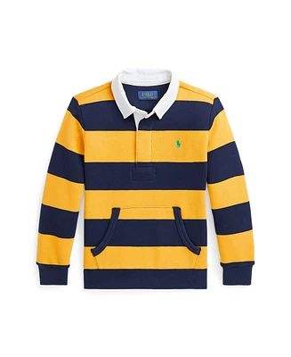 Polo Ralph Lauren Toddler and Little BoysStriped Fleece Rugby Sweatshirt