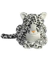 Aurora Large Snow Leopard Super Flopsie Adorable Plush Toy Gray 28"