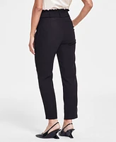 I.n.c. International Concepts Women's High-Rise Paperbag Pants, Created for Macy's