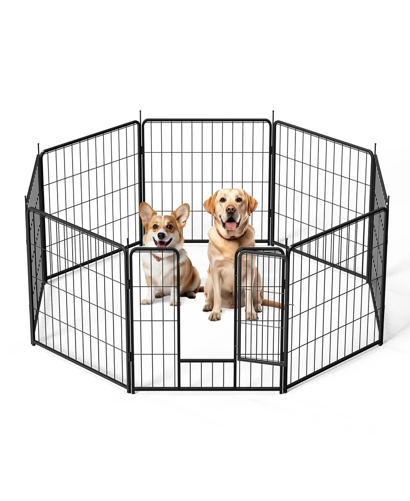 Simplie Fun Portable Dog Playpen Safe, Spacious, Easy Setup for Indoor and Outdoor Fun