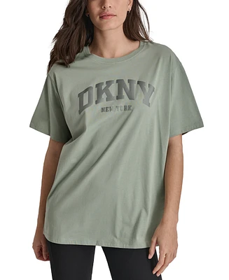 Dkny Sport Women's Varsity Satin Logo T-Shirt