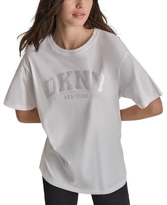 Dkny Sport Women's Varsity Satin Logo T-Shirt