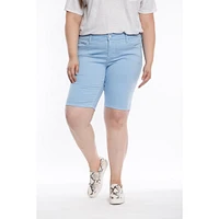 Slink Jeans Plus Mid Rise Bermuda Shorts