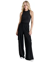 Dkny Jeans Women's Wide-Leg Cargo Sweatpants