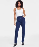 I.n.c. International Concepts Women's High-Rise Straight-Leg Jeans, Created for Macy's