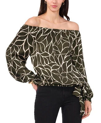 Vince Camuto Women's Printed Off-The-Shoulder Top