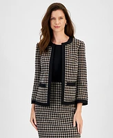 Kasper Women's Plaid Framed Jacket