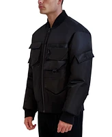 Karl Lagerfeld Men's Flight Satin Bomber Jacket