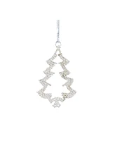 Slickblue Silver Jewel Tree Snowflake Ornament (Set of 12)