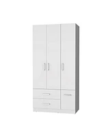 Fm Furniture Douglas Armoire in melamine, two drawers