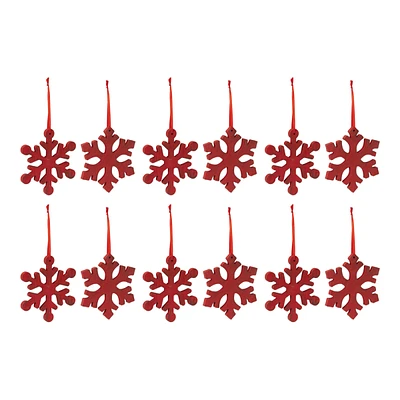 Slickblue Fir Wood Snowflake Ornament (Set of