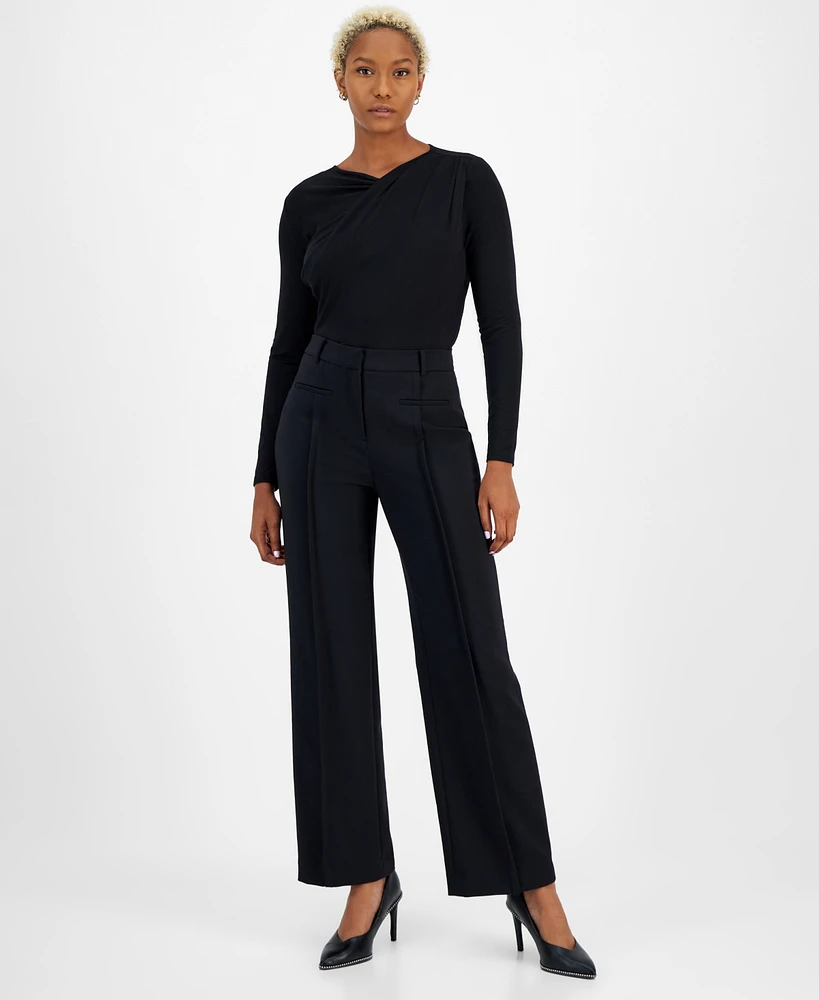 Bar Iii Women's High-Rise Wide-Leg Pants, Created for Macy's