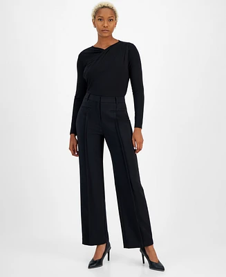 Bar Iii Women's High-Rise Wide-Leg Pants, Created for Macy's