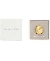 Michael Kors Women's Rylee Two-Hand Gold-Tone Stainless Steel Watch Ring 24mm