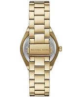 Michael Kors Women's Lennox Three-Hand Gold-Tone Stainless Steel Watch 37mm - Gold