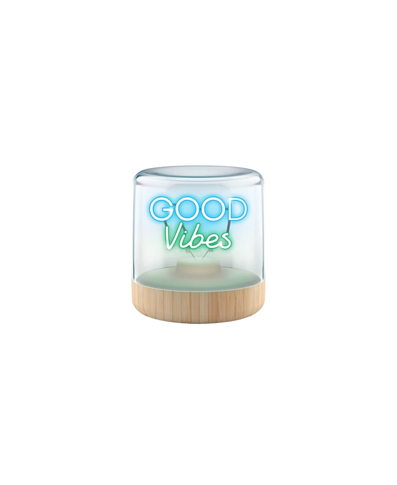 Brookstone Wireless Speaker Good Vibes Filament Lamp