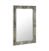 vidaXL Wall Mirror Baroque Style 19.7"x31.5" Silver