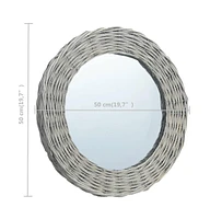 vidaXL Mirror 19.7" Wicker