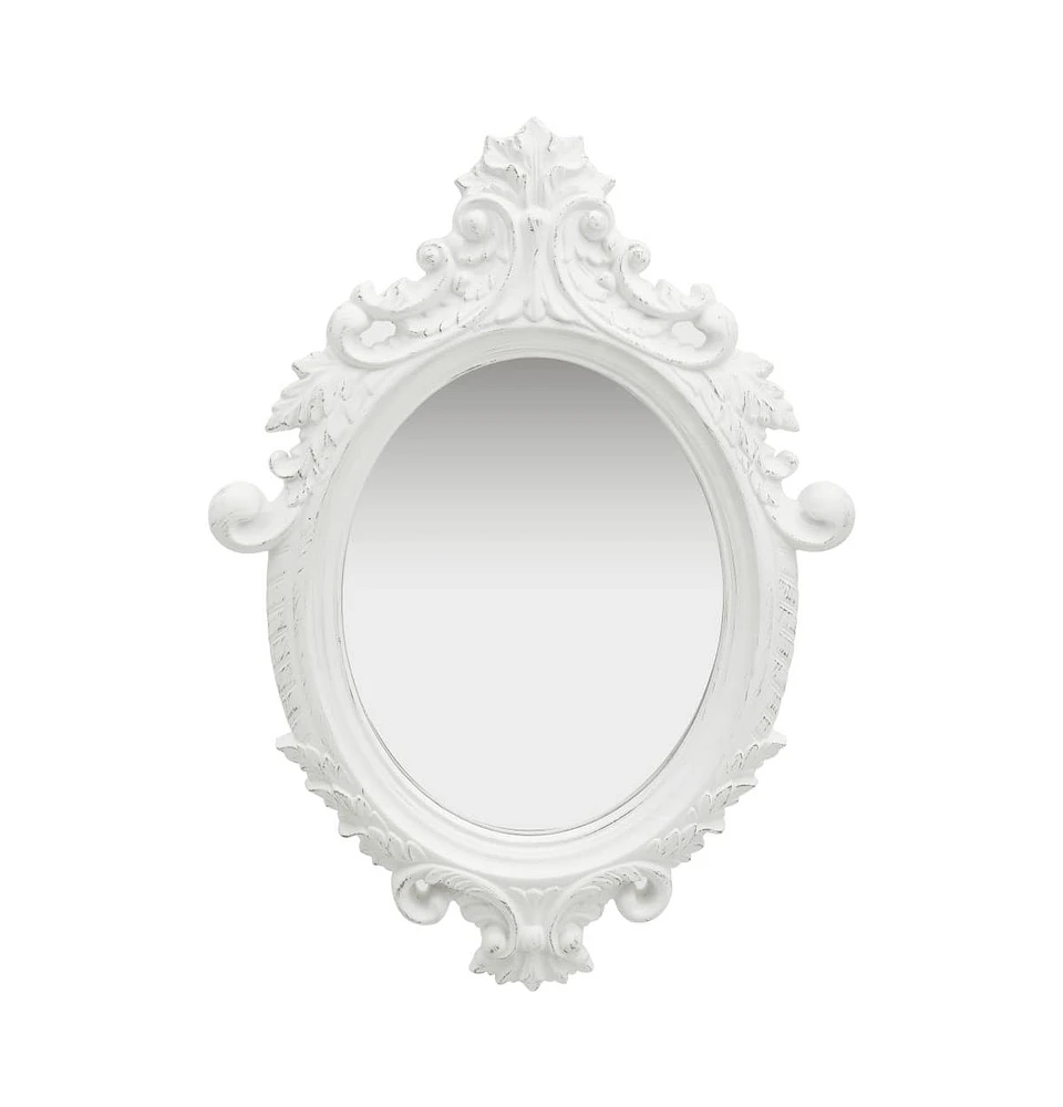 vidaXL Wall Mirror Castle Style 22"x29.9" White