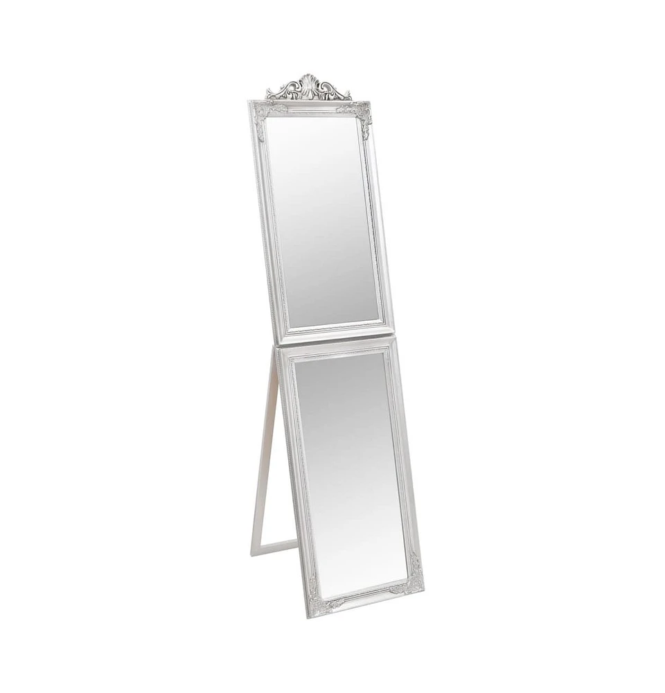 vidaXL Free-Standing Mirror Silver 17.7"x70.9"