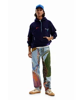 Desigual Men's Paint embroidery hoodie