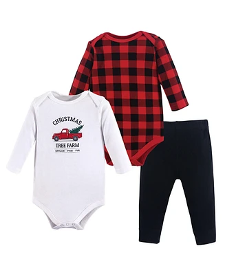 Hudson Baby Girls Cotton Bodysuit and Pant Set