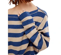 Free People Women's Into The Blue Striped Sweater