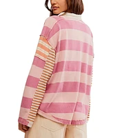 Free People Women's Aster Stripe Rugby Top