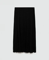 Mango Women's Pleated Long Skirt