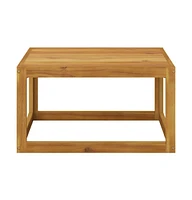 vidaXL Coffee Table 26.7"x26.7"x11.4" Solid Acacia Wood