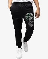 Spring + Mercer Men's Rinestone Embellished Skull Jogger